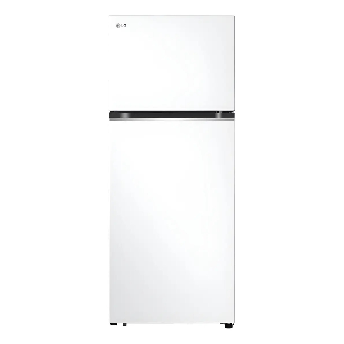 Geladeira LG Frost Free Inverter duplex de 395 litros na cor branca vista de frente