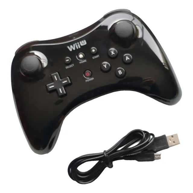 Control Pro Compatible Con Wii U + Cable Carga Usb