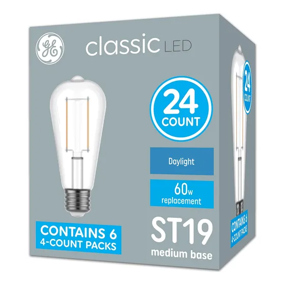Ge Bombilla Led Clasica 60 W Eqv Luz Diurna St19 Edison 6 4
