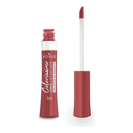 Labial Liquido Vogue Colorisimo Larga Duración Carmín 5ml