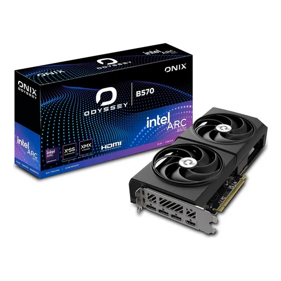 Placa De Vídeo Onix Intel Arc Odyssey B570 10gb Gddr6 160b