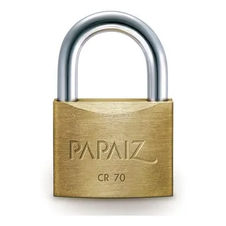 Cadeado Papaiz Cr 70 Mm Reforçado Seguro Portão C/ 2 Chaves Cor Dourado Cadeado Papaiz Cr 70 Mm Reforçado Seguro Portão C/ 2 Chaves Cor Dourado