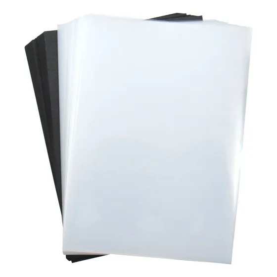 Kit Capa Encadernação A4 Transparente Lisa + Preta Couro 200 Un