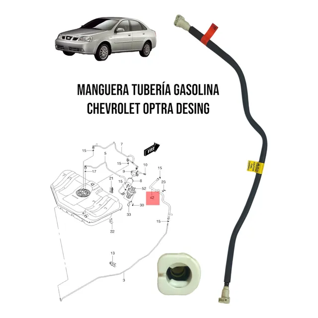 Manguera Tubería Gasolina Chevrolet Optra Desing