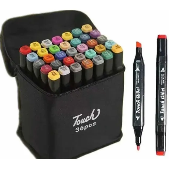 Kit X 36 Marcadores Artísticos De Doble Punta Dibujar