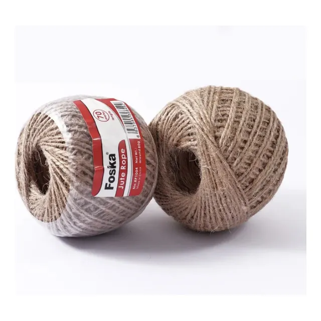 Rollo De De Yute Mecatillo Natural 70mt 2hebras Artesanal X2