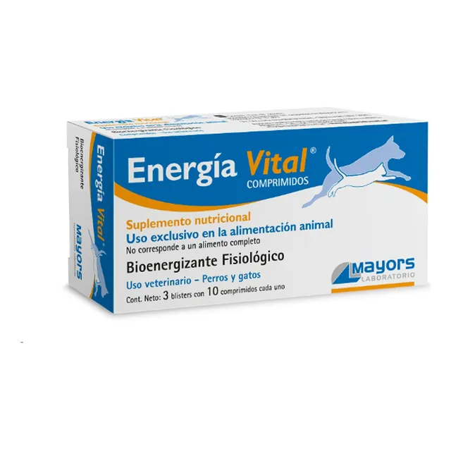 Energía Vital Suplemento 30 Comp Caninos Y Felinos
