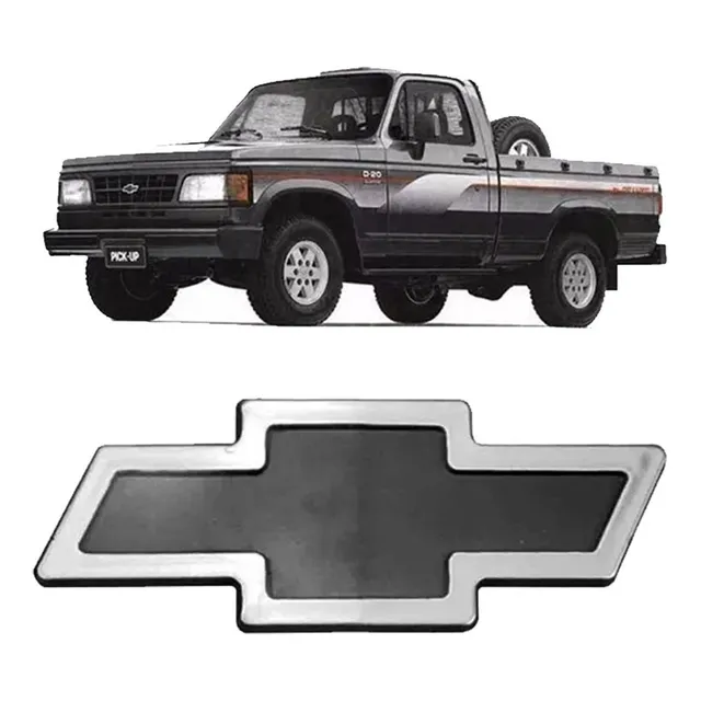 Emblema Gm Gravata Grade D20 1992 1993 1994 A 1997 Cinza