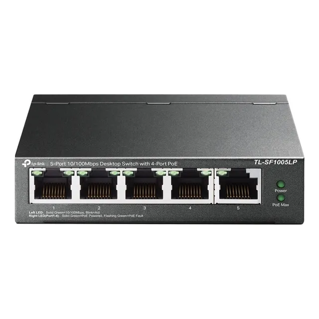 Switch Poe Tp Link 5 Puertos 10/100 Mbps Poe Tl-sf1005lp /v