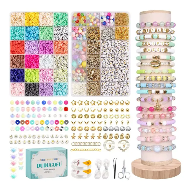 Duducofu Kit Fabricacion Pulsera Para Niña 6000 Cuenta 24