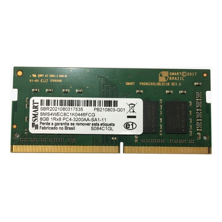 Memória RAM color verde  8GB 1 Smart SMS4WEC8C1K0446FCG