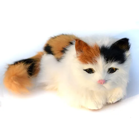 Bauo-9q Real Cuidado Bebé Calico Gato Figurina Nv62j
