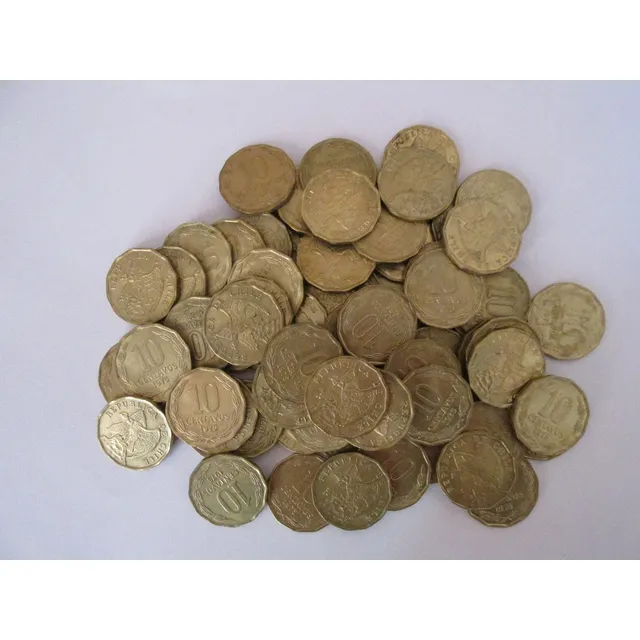 Gran Lote 140 Monedas  Chile 10 Centavos Año 1975