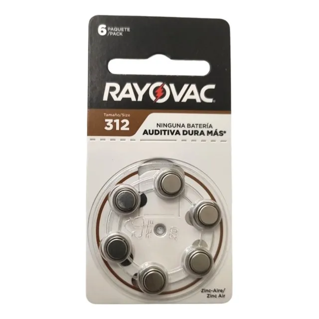 Pilas Para Audifonos Rayovac Blister X 6 Unid Tamaño 312