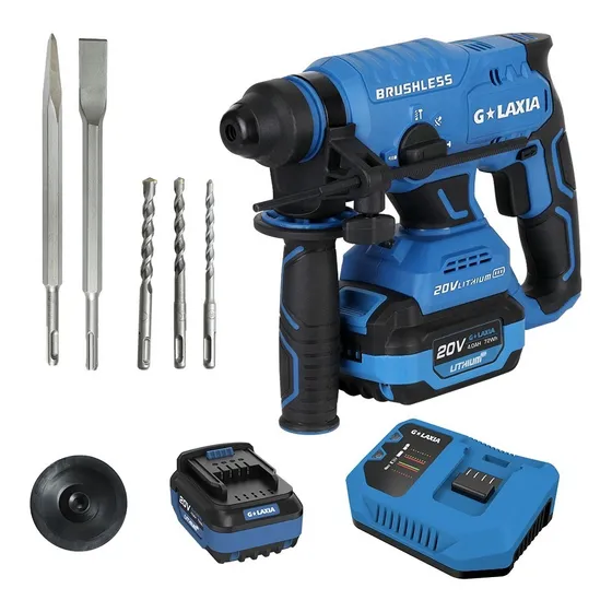 Rotomartillo Sin Carbones 2.2j A Bateria Litio 20v Galaxia Color Azul/Negro