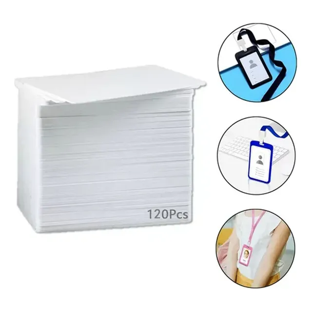 120 Tarjetas De Pvc Para Sublimar Tamaño Credencial