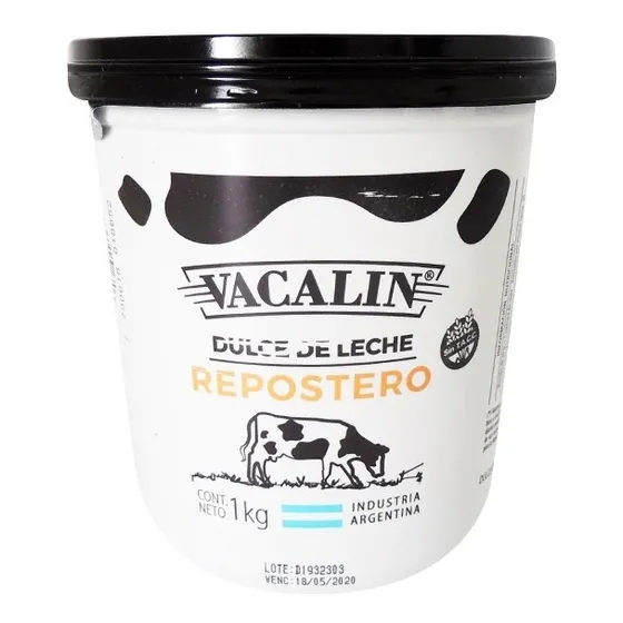 Dulce De Leche Vacalin Repostero/Pastelero balde x 1 Kg