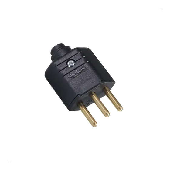 Plugue Macho 2p+t 10a 220v Preto - Kit 10 Unidades