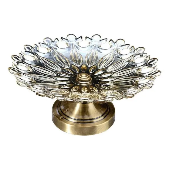 Frutero Cristal Estilo Europeo Decoracion Mesa Centro Fruta