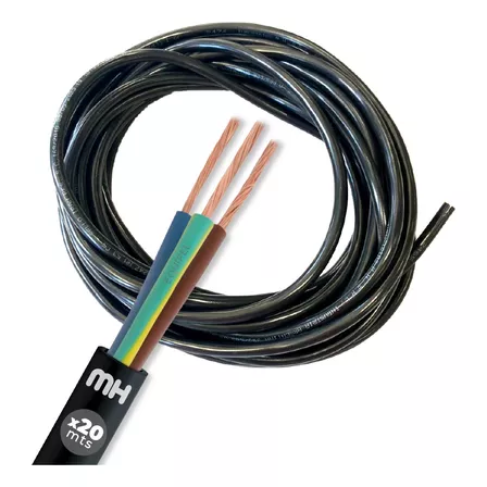 Cable Tipo Taller Mh Negro 3x1.5 Mm² X 20 Mts Normalizado