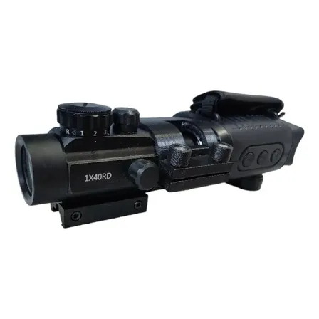 Monoculo Visão Noturna Para Caça Com Red Dot E Adaptador Preto