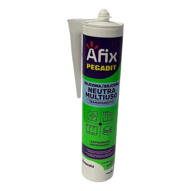 Silicona Neutra Afix Transparente 280 Ml - 1 Unidad