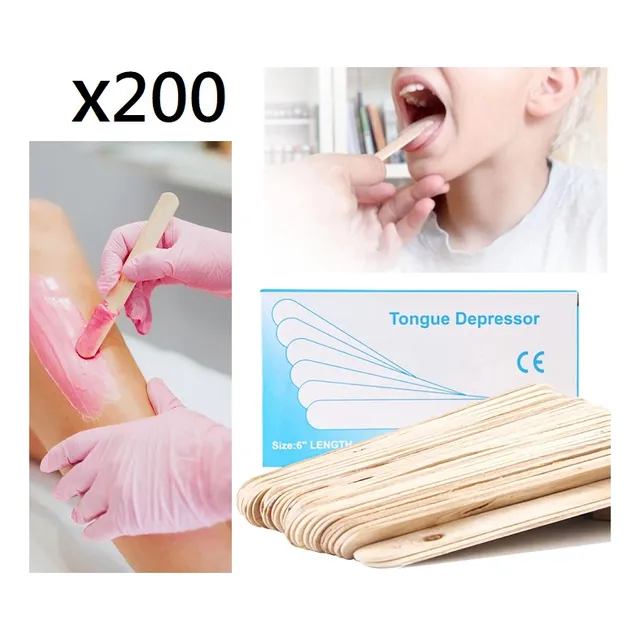 Paletas De Madera Depilación Aplicador Depresor Lengua
