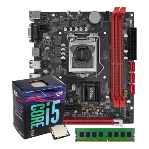 Kit Processador Intel Core i5 12400F + Placa Mãe H610M + 16GB DDR4