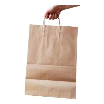 Bolsas De Papel Kraft Marrones 10 Kg Larga Con Asas Delivery