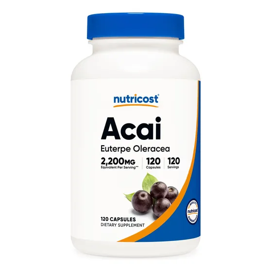 Suplemento Nutricost De Extracto De Acai, 2,2 G, 120 Cápsula