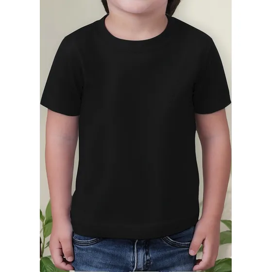 Camiseta Para Criança Veste Super Bem Lisa Sem Estampa 