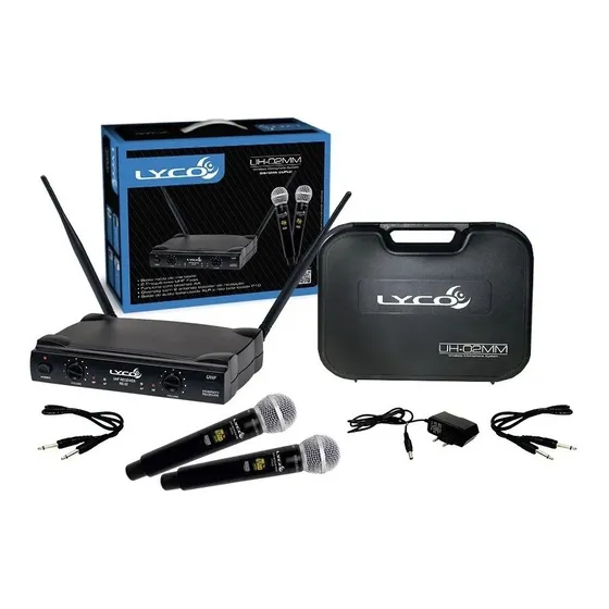 Microfones De Mão Profissional Lyco UH-02MM Dinâmico Preto