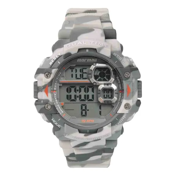 Relógio Mormaii Action Cinza Camuflado Masculino Mo13609c/8