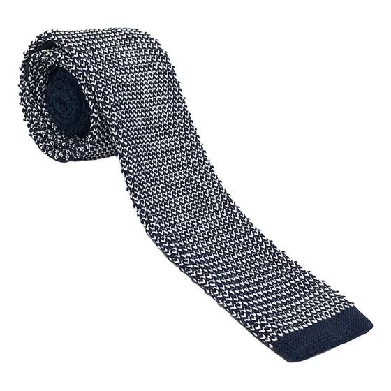 Corbata Vestir Tejida Moda Hombre Poliéster Premium Sarosa Color Blanco