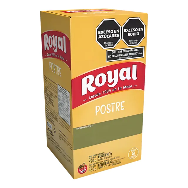 Postre Royal Regular Polvo Para Preparar Caja X6 Unidades