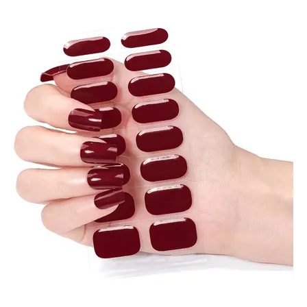 Stickers De Gel Semicurado Para Uñas (necesitan Lámpara Uv) Red Wine