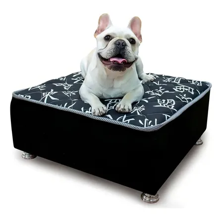 Cama Box Pet Sleep Black Cães E Gatos 50x50x20 Cor Preto