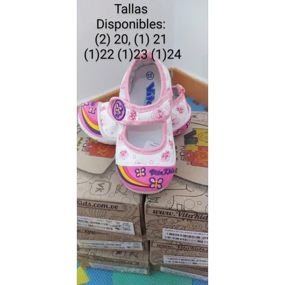 Zapatos Vita Kit Suela De Goma Para Niñas Rosados