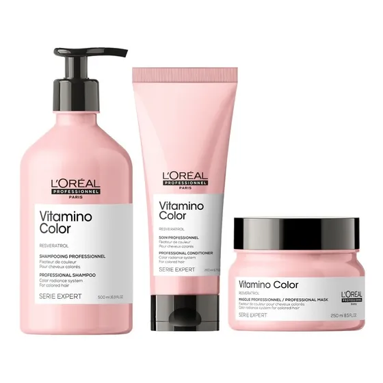 Pack Vitamino Color Shampoo 500ml, Acondicionador Y Máscara