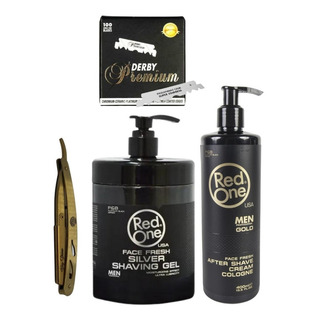 Set Aftershave Gel Afeitar 1l Portanavaja Gold Derby Premium Set Aftershave Gel Afeitar 1l Portanavaja Gold Derby Premium