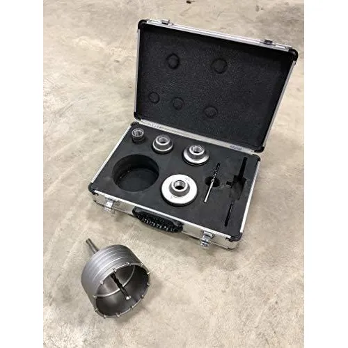 Pc. Hole Saw Kit With Hard Aluminum Case Concrete Set