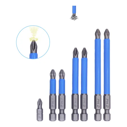 Ponta Bits Ph2 Magnetica Ponteira Para Parafusadeira 7 Pçs
