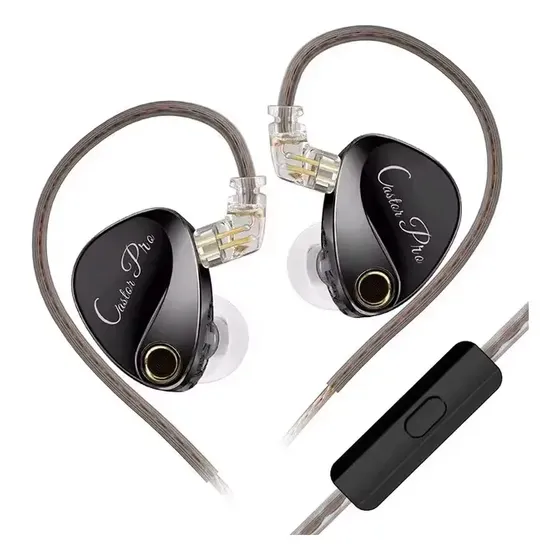 Auriculares in-ear gamer KZ Castor PRO bass version negro | Cuotas sin interés