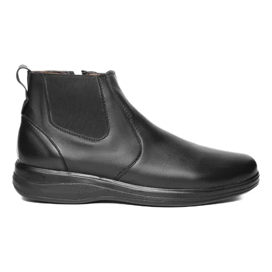 Botin Confort Caballero Pie Diabetico Piel Borrego Cierre