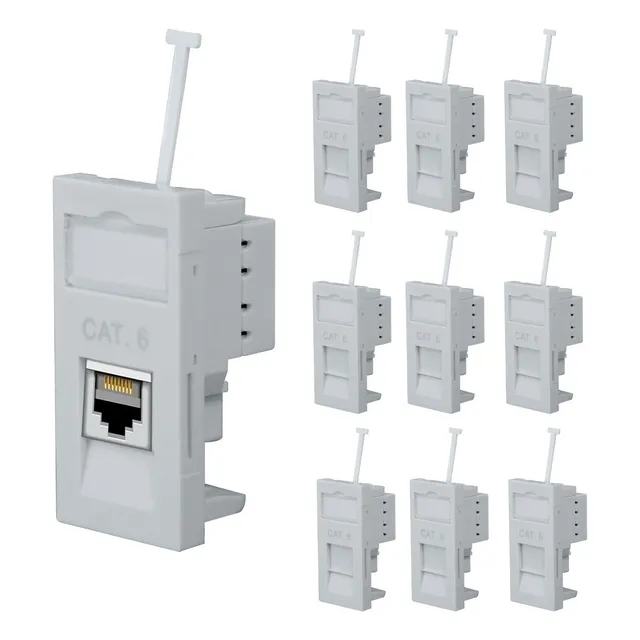10 Toma De Computo Rj45 Cat 6 Ethernet 8 hilos informática