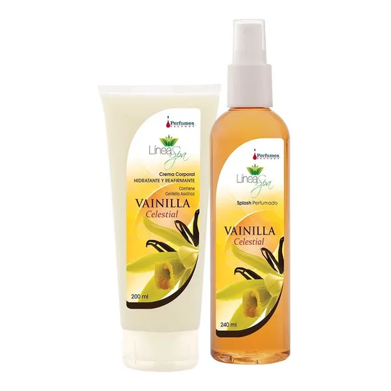 Splash + Crema Vainilla Celestial Perfumes Factory Línea Spa