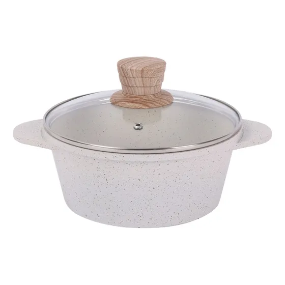 Olla Cacerola Antiadherente Cuori Cuccina 20 Cm Beige