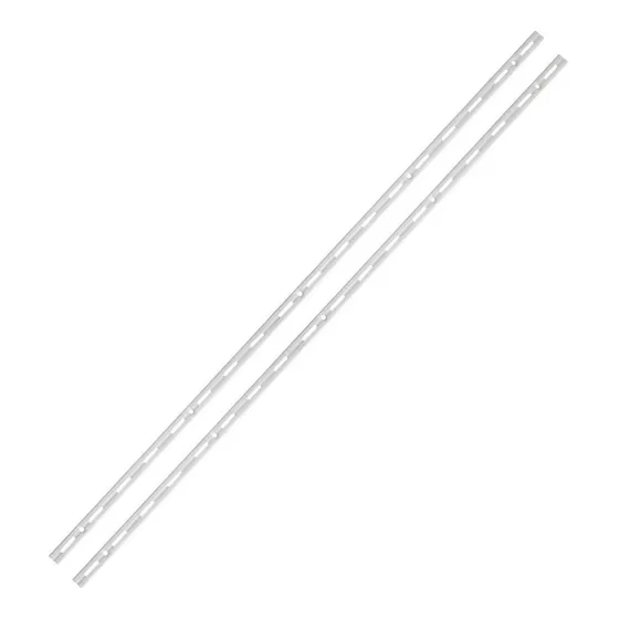 Kit 2 Trilhos Cremalheira 1 Metro Para Prateleira Branco