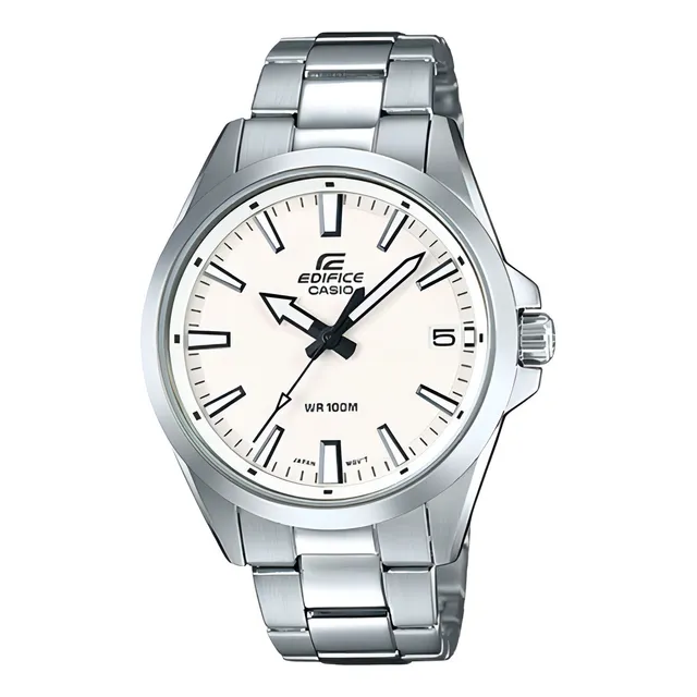 Reloj Casio Edifice Efv-100d-7avudf Color de la correa Plateado Color del bisel Plateado Color del fondo Blanco