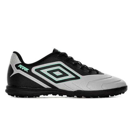 Chuteira Umbro Society Attak Iii Durável Tração Campo Cinza 38 Br